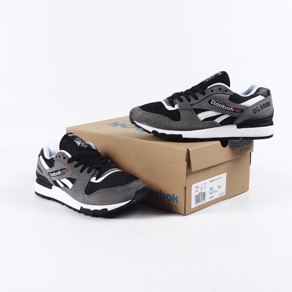 PRIA Sneakers Shoes Men Shoes Women - Reebok Classics GL 6000 Gray Black White