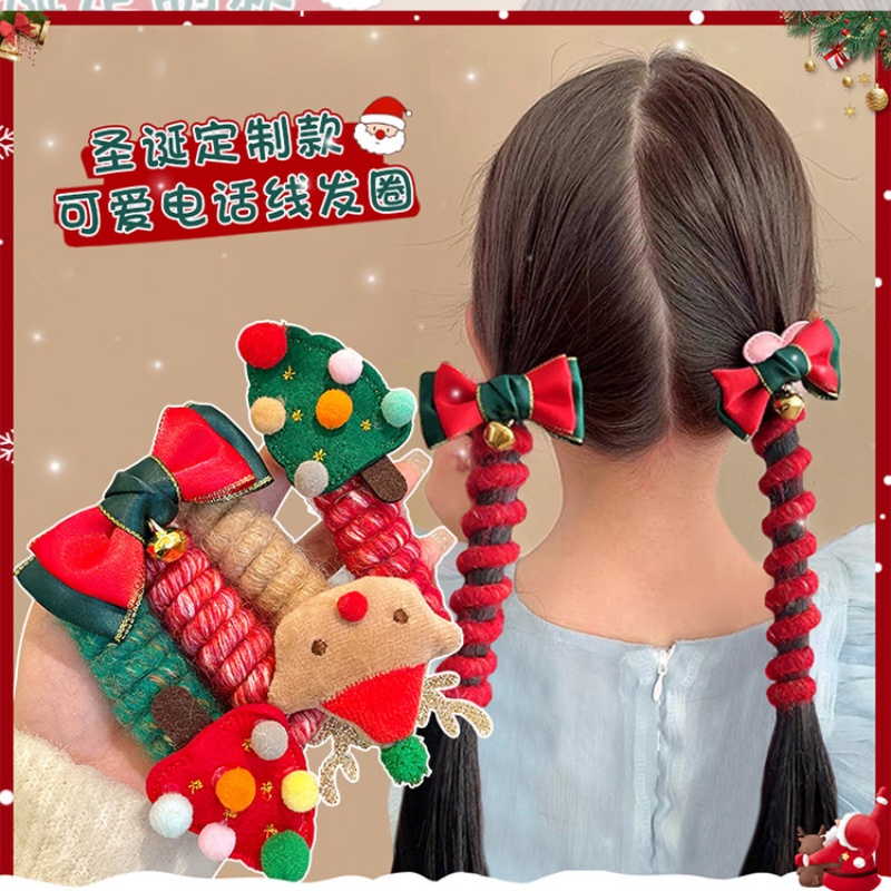ที่คาดผม ผ้ากํามะหยี่ขนนิ่ม ลายคริสต์มาส น่ารัก สําหรับเด็กผู้หญิง ให้เป็นของขวัญ