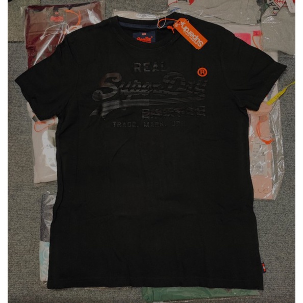 Street Wear Super Dry superdry เสื้อยืดผู้ชายลําลองหลวมแขนสั้นพิมพ์ลายย้อนยุค