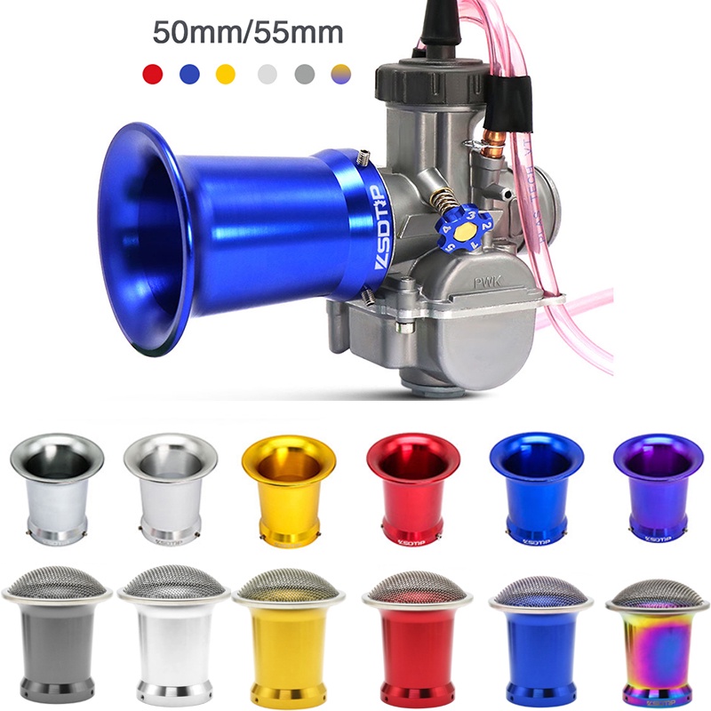 Motorcycle PWK Carburetor 50mm 55mm Velocity Stack Net Long Air Filter Cup