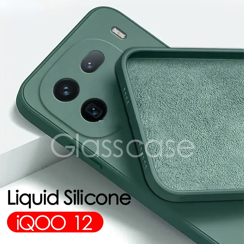 เคสซิลิโคนนิ่ม ทรงสี่เหลี่ยม กันกระแทก สําหรับ Vivo iQOO 12 pro 12pro iQOO12 iQOO12pro 5G 2023