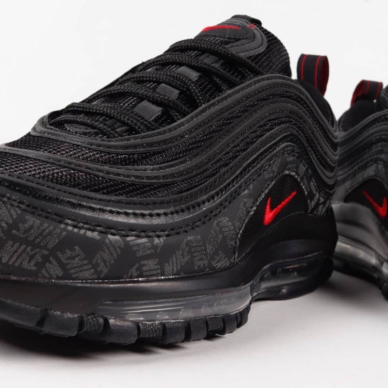 ของแท้ 100% Nike Air Max 97 Reflective Logo Blackรองเท้าผ้าใบผู้ชาย แฟชั่น