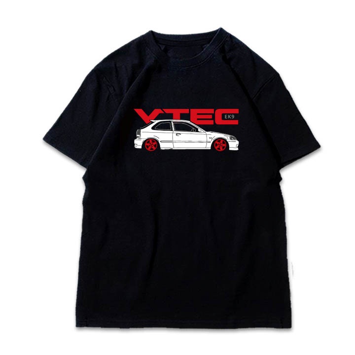 ไฟ! พร้อมส่ง Attitude CIVIC TypeR EK9 EJ9 Wangan เสื้อยืดแขนสั้น ผ้าฝ้ายแท้ ดัดแปลง สําหรับรถยนต์ CI