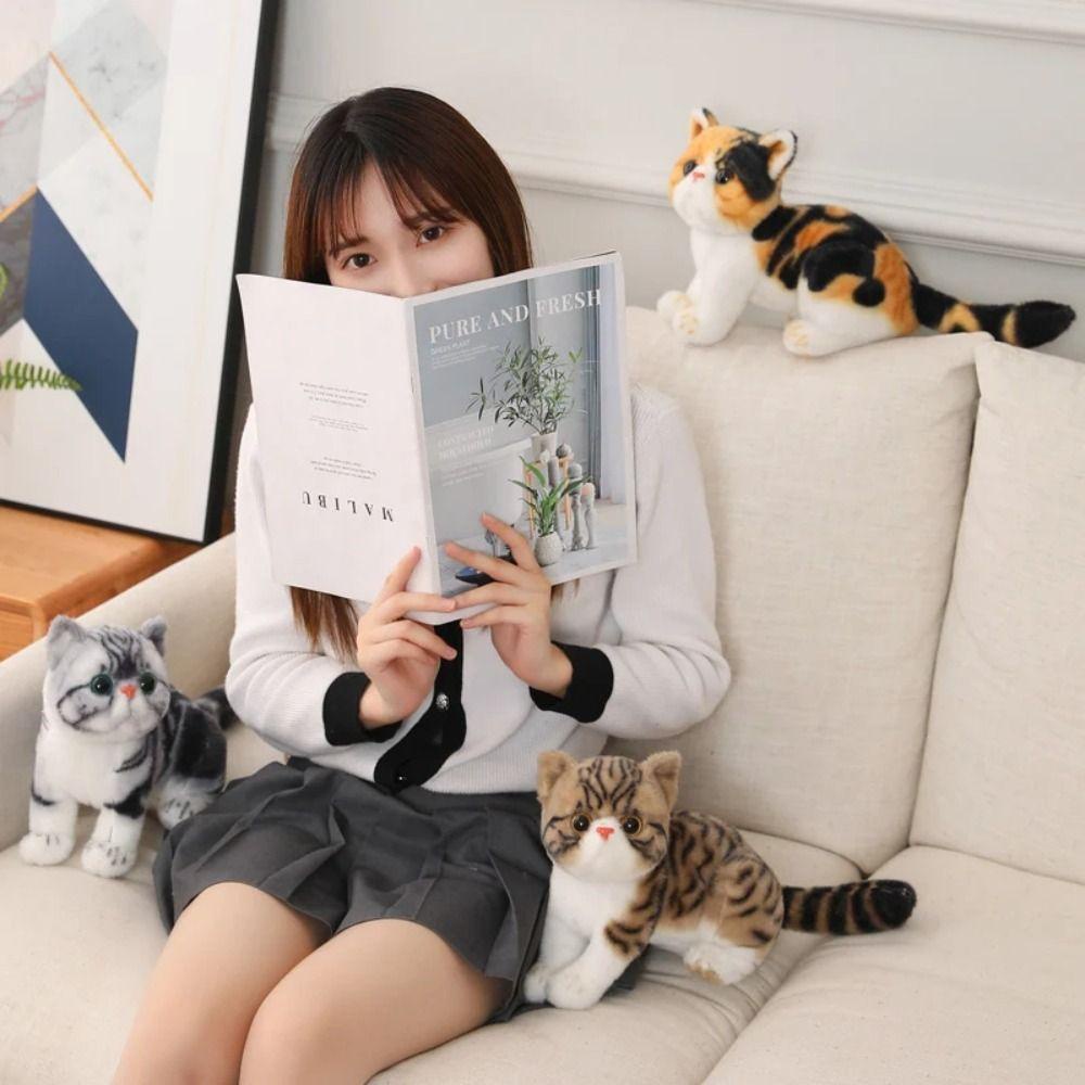Huimao ตุ๊กตาแมวยัดไส้ การ์ฟิลด์ ของขวัญเด็กเหมือนจริง รูปที่ 6