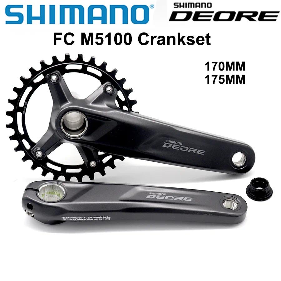 ชุดข้อเหวี่ยง SHIMANO DEORE FC M5100 M5100 1x11-Speed 11s 11v 32T 175 มม. 170 มม. 32T M7000 BB52