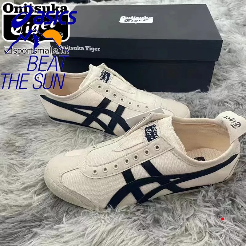 Onitsuka ญี่ปุ่นน้ําหนักเบากีฬารองเท้าลําลองผ้าใบ Lazy Lace-Free ผู้ชายผู้หญิงรองเท้า