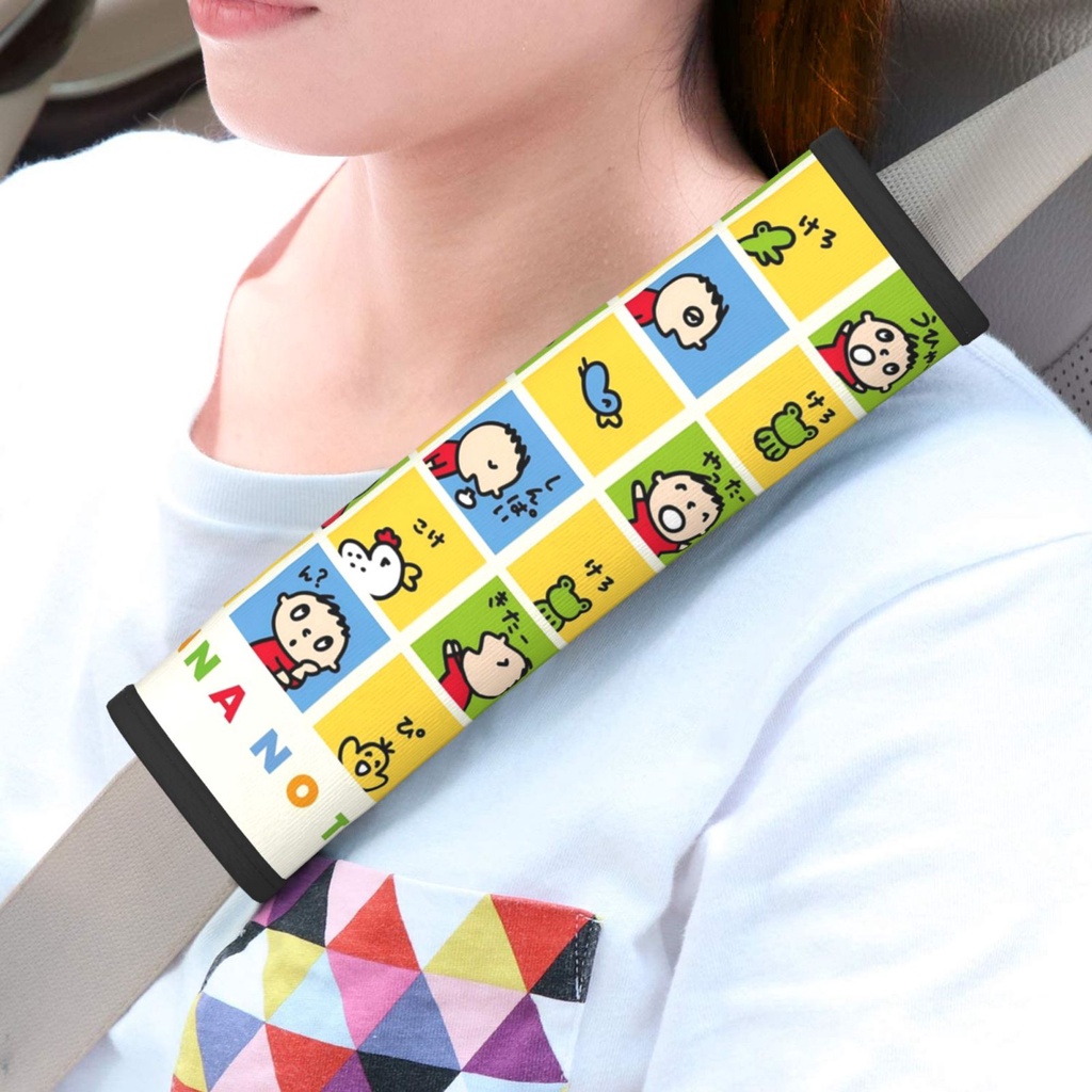 Minna No Tabo ปลอกหุ้มสายเข็มขัดนิรภัยรถยนต์ (2 ชิ้น)