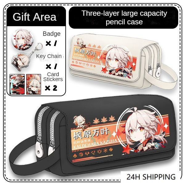 Genshin Impact กระเป๋าดินสอ ขนาดใหญ่ จุของได้เยอะ ลายการ์ตูนอนิเมะ Wanderer & Yae Miko 2024 สําหรับนักเรียน 2024