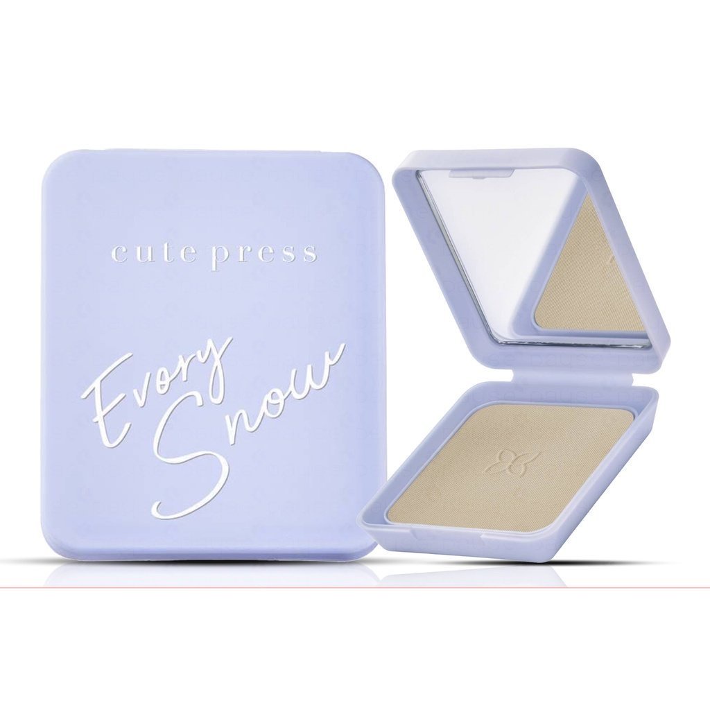 ของแท้·ส่งด่วน·ถูก Cute Press Evory Snow Whitening & Oil Control Powder : คิวท์เพรส อิเวอรี่ สโนว์ แป้งพัฟ dayse