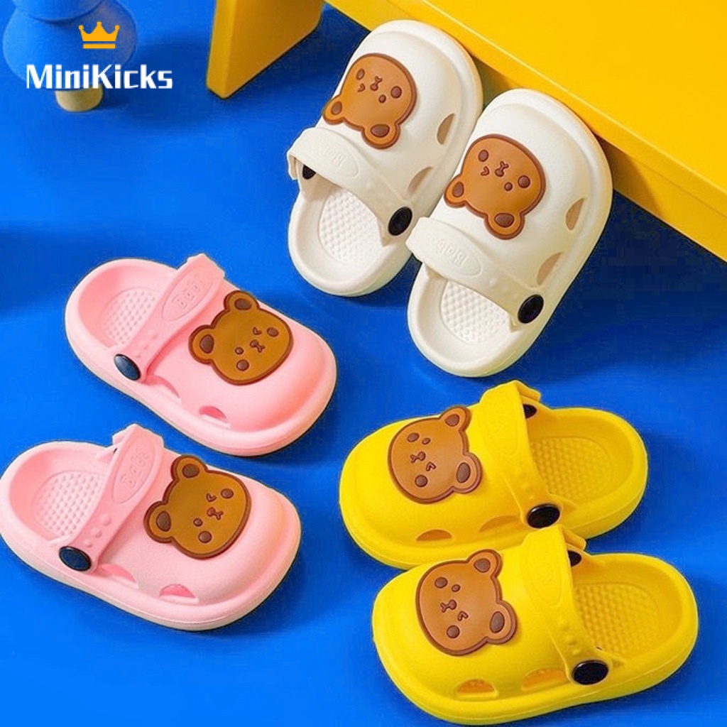 MiniKicks รองเท้าแตะเด็ก รองเท้าแตะเด็กผู้หญิง รองเท้าแตะเด็กผู้ชาย crocsเด็ก ใส่สบาย RTX24101L3 1Z240103