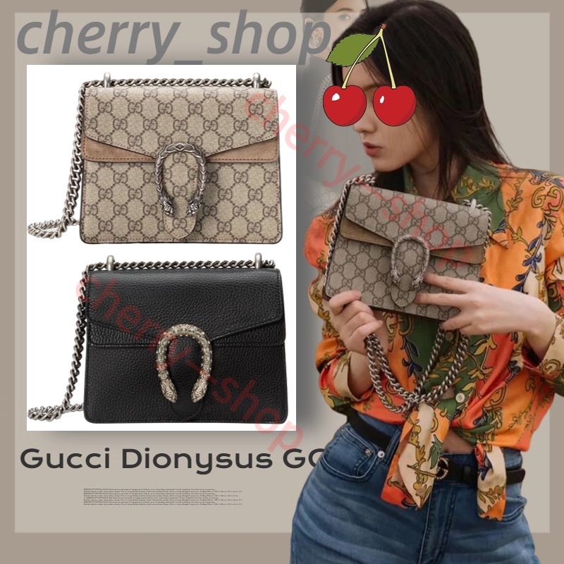 กุชชี่ Gucci Dionysus GG Supreme Canvas Shoulder Bag ผู้หญิง / ทรัมเป็ต กระเป๋าโซ่