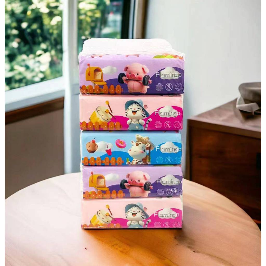 (รุ่น33) กระดาษทิชชู่ (1ห่อ 60แผ่น) 1แพ็ค5ห่อ (คละลาย) กระดาษเช็ดหน้า ความหนา2ชั้น/2003 - รูปที่ 3