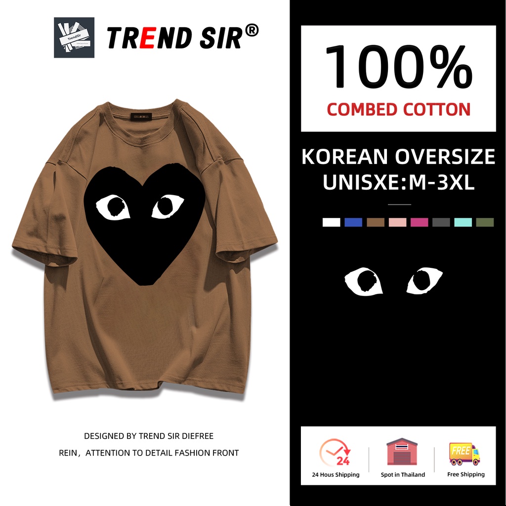 TrendSir 🔥มาใหม่ ลายเยอะ ผ้าดีมาก🔥เสื้อยืดแฟชั่น couple 8สี M-3XL - รูปที่ 6