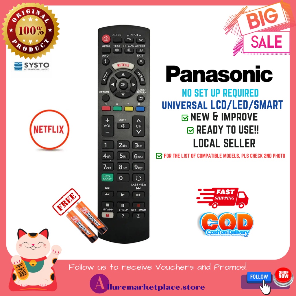 Panasonic รีโมตคอนโทรล LCD LED SMART TV สําหรับ Panasonic TV Remote พร้อมส่ง!!