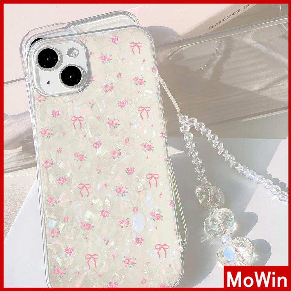 Mowin - เข้ากันได้สำหรับ เคสไอโฟน11 เคส iphone 11 15 pro max เปลือกหอยทะเลหลากสีสัน โฮโลแกรมเลเซอร์ใสเคส TPU ดอกไม้สวยสวยเข้ากันได้กับ iPhone 14 13 12 11 PRO MAX 7Plus 8 PLUS