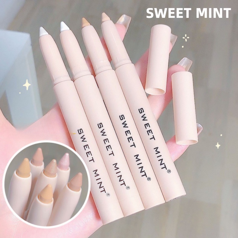 SWEET MINT ปากกาเน้นข้อความเพื่อเพิ่มความสดใสให้กับปากกาอายแชโดว์ การแต่งหน้าอเนกประสงค์เพื่อทำให้ดวงตาและจมูกสดใสขึ้น ปากกาอายไลเนอร์
