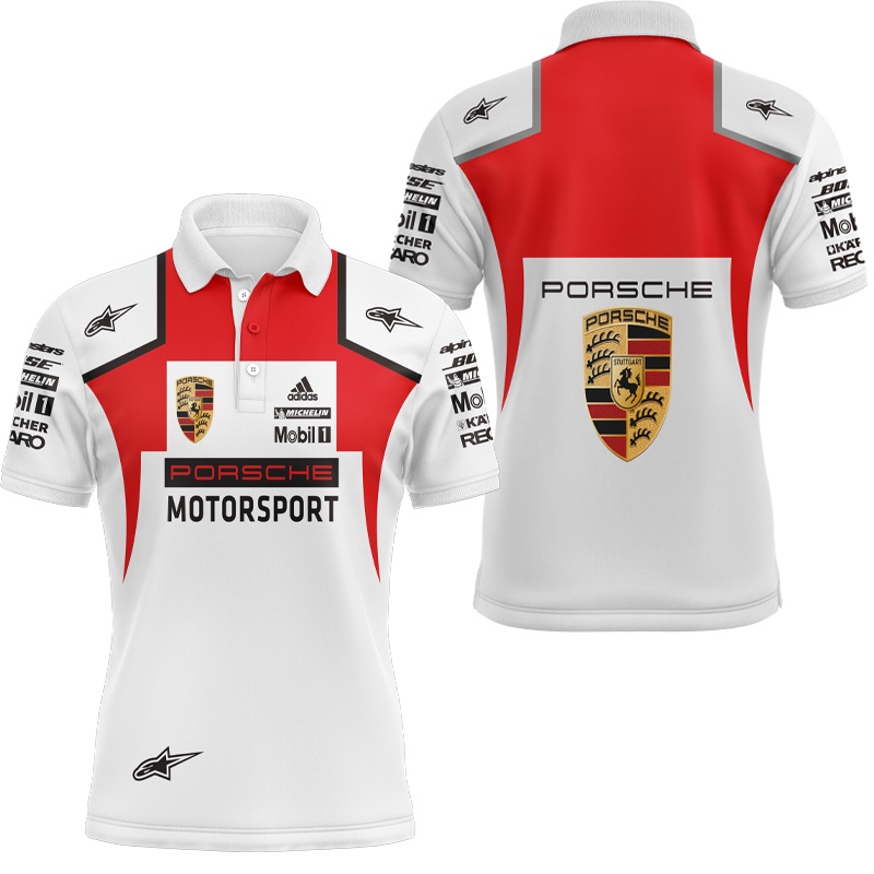 เสื้อโปโล แขนสั้น ลายทีมมอเตอร์สปอร์ต TAGHeuer PORSCHE แฟชั่นฤดูร้อน สําหรับผู้ชาย และผู้หญิง 2024