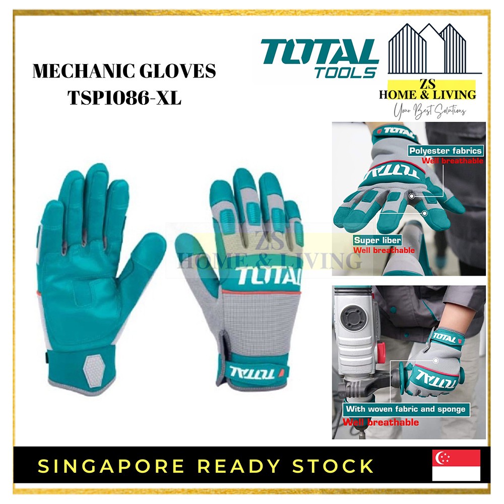 TOTAL MECHANIC GLOVES SAFETY GLOVES ถุงมือก่อสร้าง