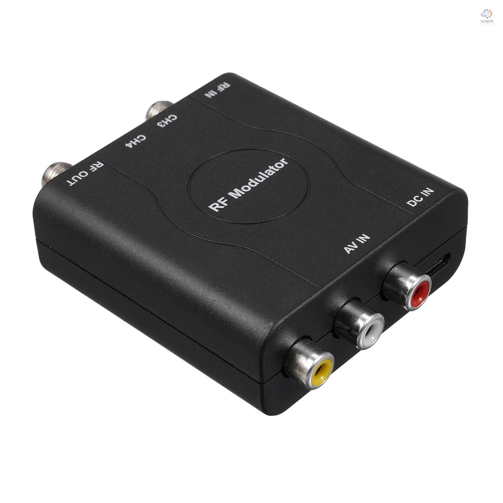 อะแดปเตอร์สัญญาณ CH 3 4 Channels NTSC สําหรับ RF Modulator Video Input Analog Professional พร้อม TVs AV to Converter HD VH