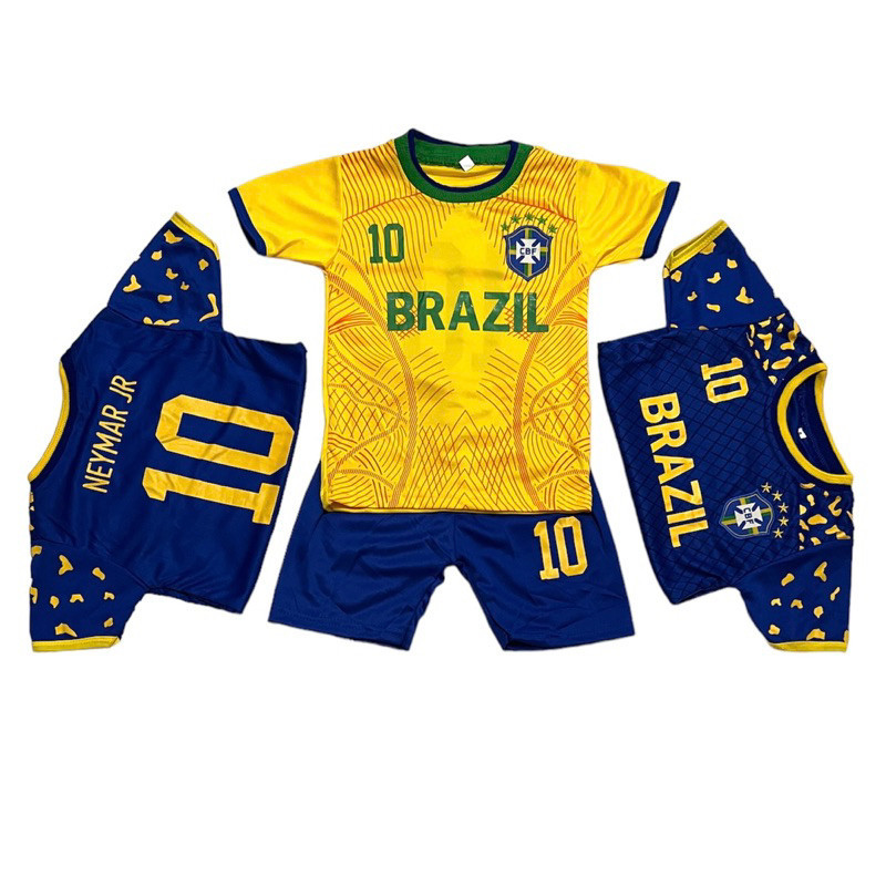 ชุดเจอร์ซีย์บราซิลเนย์มาร์ล่าสุด / ชุดเสื้อฟุตบอลเด็กชายเสื้อฟุตบอลบราซิลเนย์มาร์