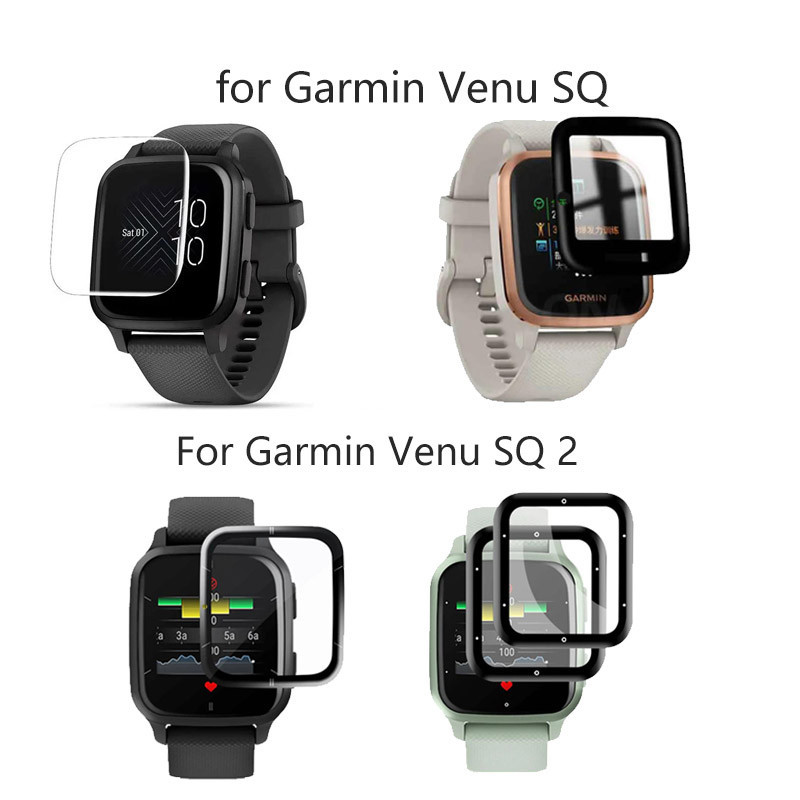 ฟิล์มกันรอยหน้าจอ แบบเต็มจอ ป้องกันรอยขีดข่วน สําหรับ Garmin Venu SQ Venu SQ 2 Smart Watch