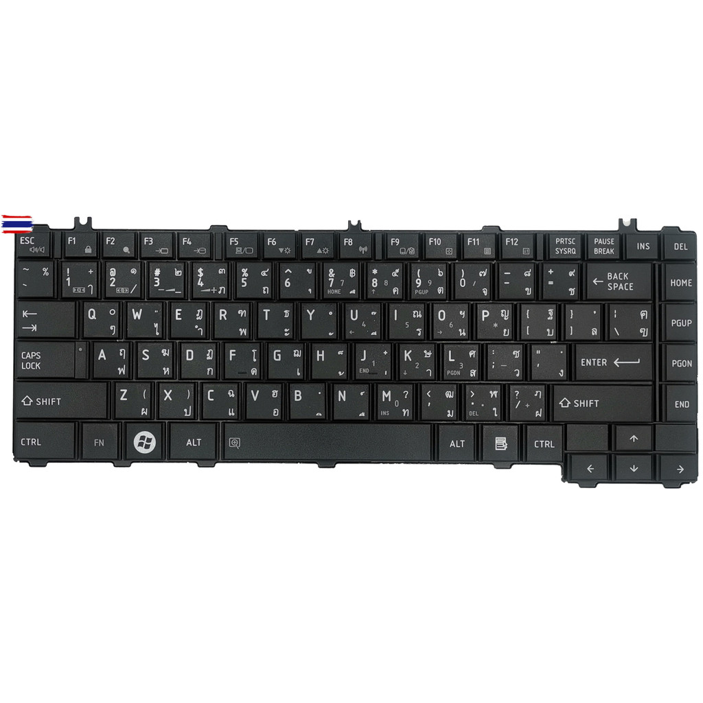KEYBOARD TOSHIBA คีย์อร์ด Toshiba Satellite C600 C640 L640 L645 L635 L730 L735 L745 ภาษาไทย-อังกฤษ