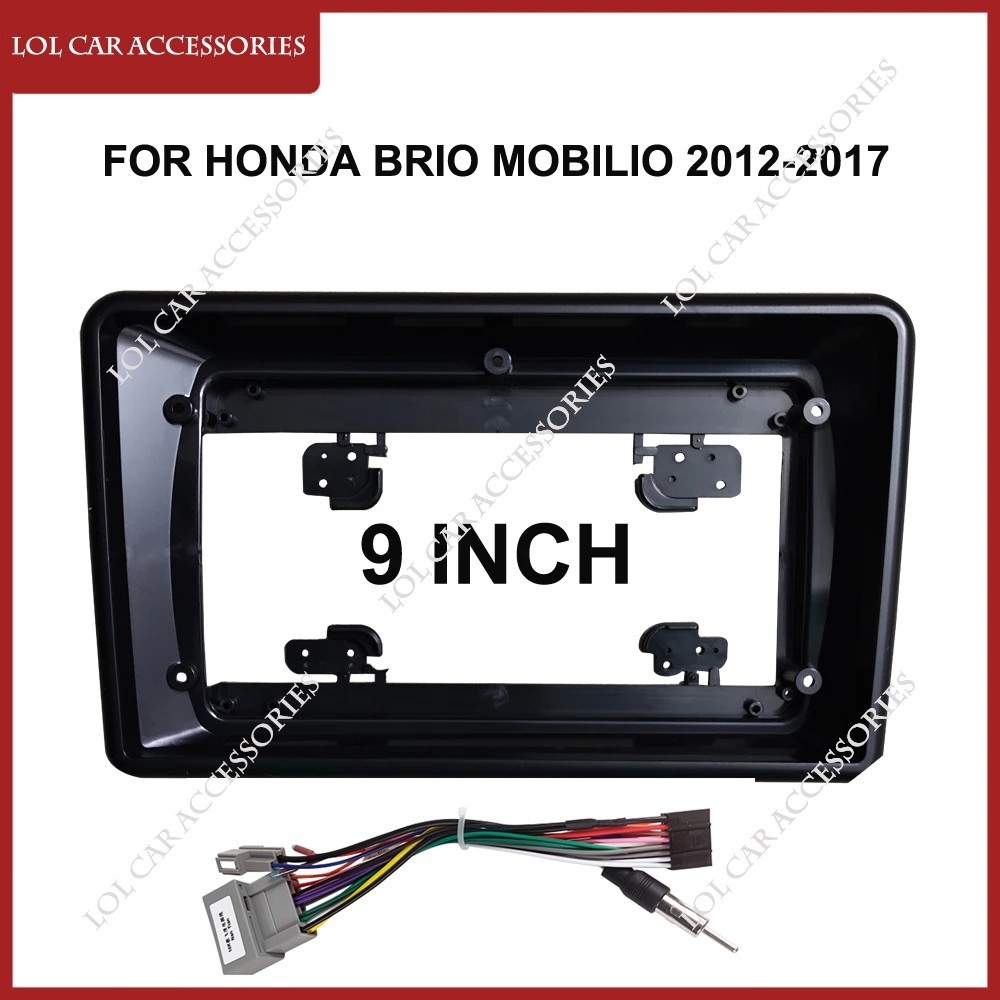 สําหรับ Honda Brio Mobilio 2012-2017 9 นิ้วรถวิทยุสเตอริโอ Android MP5 GPS Player 2 Din Head Unit Navigation Fascia ปลอกกรอบ
