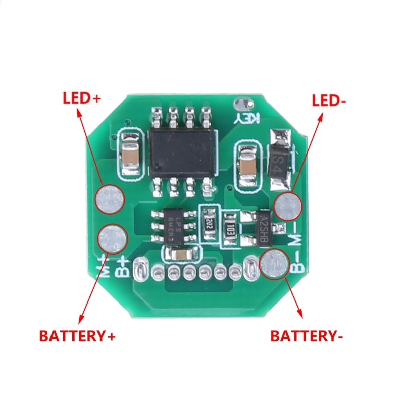 RUN Compactly ไฟฉายบอร์ดประเภท C LED Driver สําหรับไฟฉาย DIY พร้อม Overcharge Protections 3 7-4 2V I