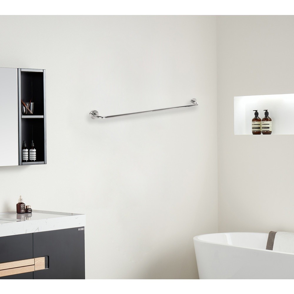 GlobalHouse Verno ราวพาดผ้าเดี่ยวสแตนเลส 304  รุ่น มิลาน Milan-75 ยาว 75 ซม. สีโครม สินค้าของแท้คุณภ