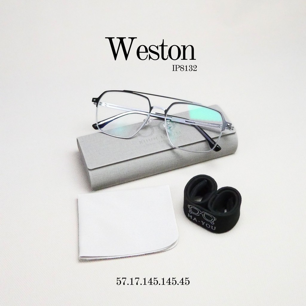 แว่นตาสายตายาว เลนส์ 2ชั้นออโต้ รุ่น Weston เวสตัน IP8132 เลนส์ออกแดดเปลี่ยนสีเทาดำเป็นแว่นกันแดดได้ในตัว