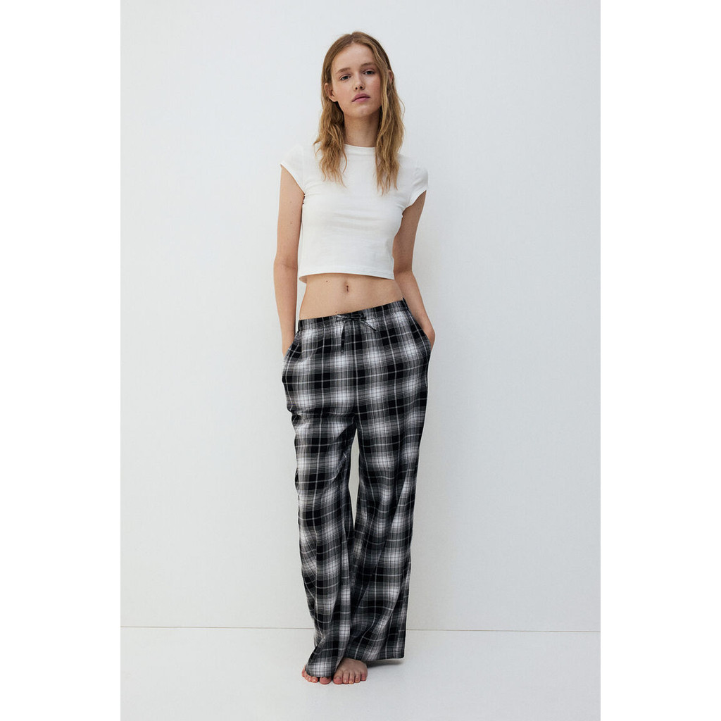 H&M(เอชแอนด์เอ็ม) Cotton flannel pyjama bottoms  Cotton flannel pyjama bottoms 1259877_1