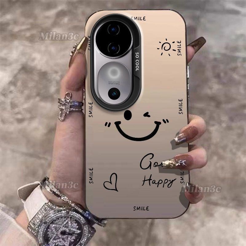 สำหรับ Vivo V50 V60 V40 Y200 V30 เคส Vivo V60 V50 Lite เคส Vivo V40 V30 Pro เคสโทรศัพท์ลายหน้ายิ้มน่ารัก เคสป้องกันการตกขอบแบบรวมทุกอย่างใหม่