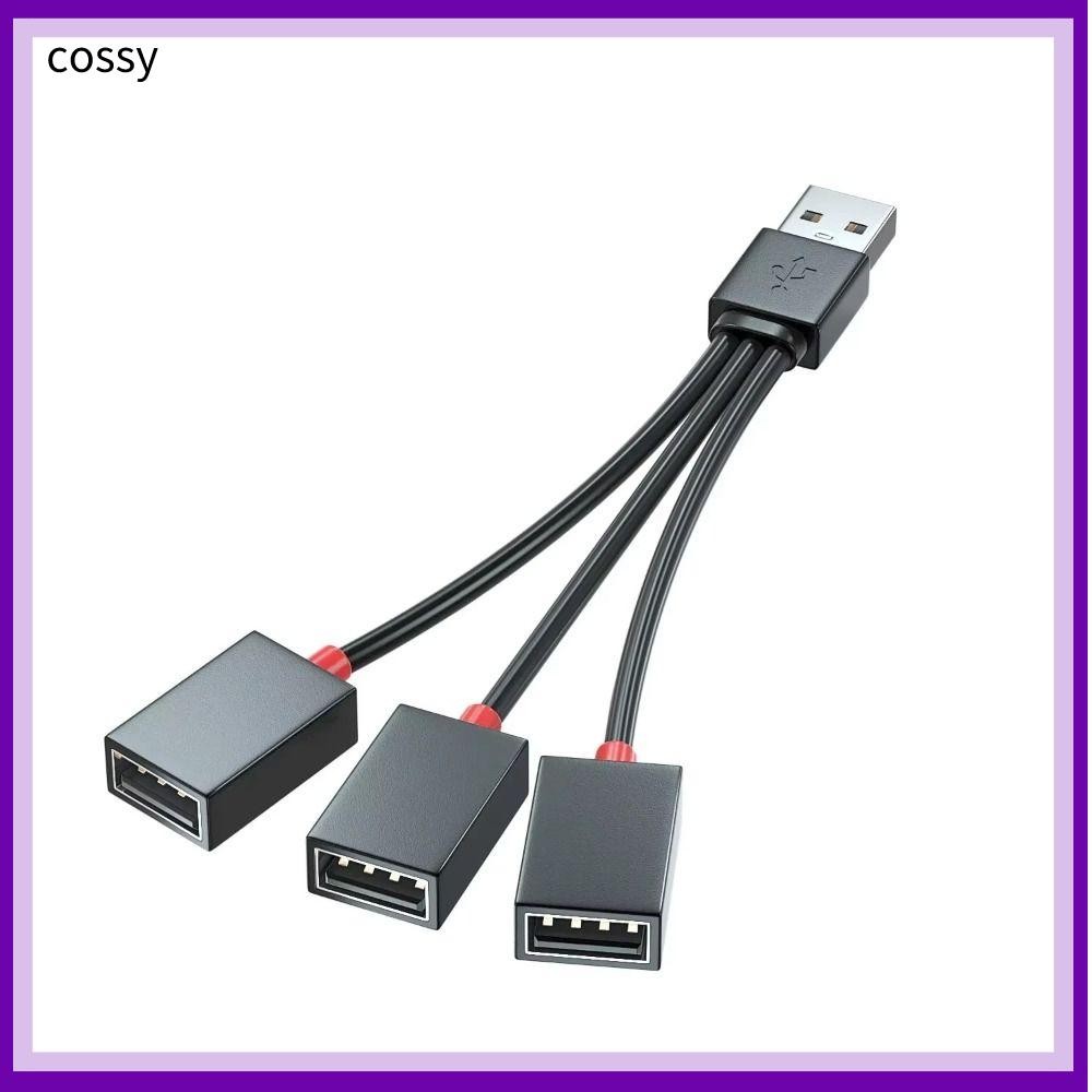 Cossy USB Hub, 3 in 1 Data Transfer USB Splitter, อะแดปเตอร์มัลติฟังก์ชั่น Type C Hub 2 in 1 USB Expander