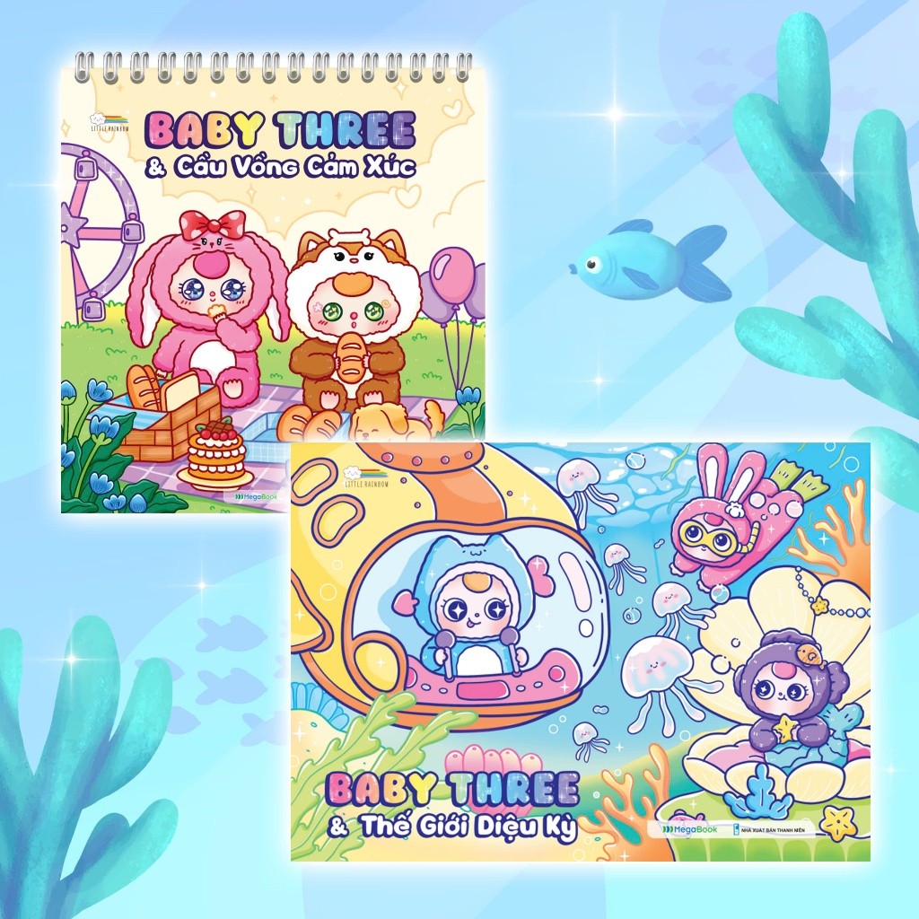 หนังสือ Combo Baby Three Coloring - Magical World & Rainbow of Emotions [Creative Bookstore-917]