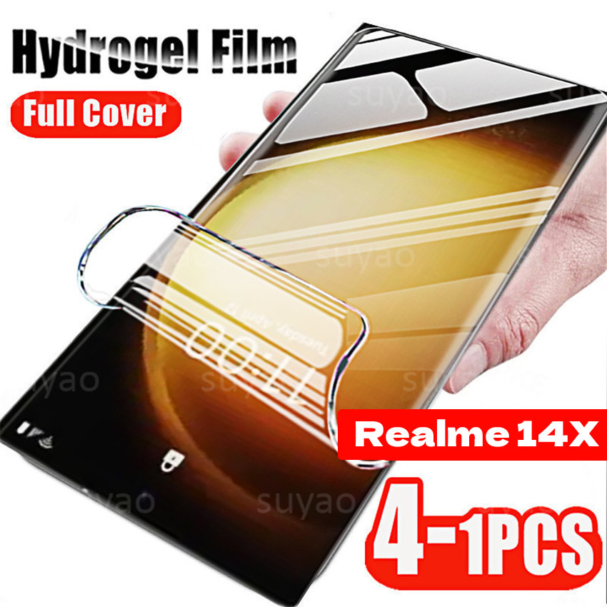 สําหรับRealme 14X 14 X 5G 2025 ด้านหน้าHydrogelฟิล์มเลนส์กล้องClear Realme14X 14T Pro Plus Realme14Pro + C75Xป้องกันหน้าจอนุ่มHDนาโนเคลือบป้องกันดูคลุมทั้งหมด