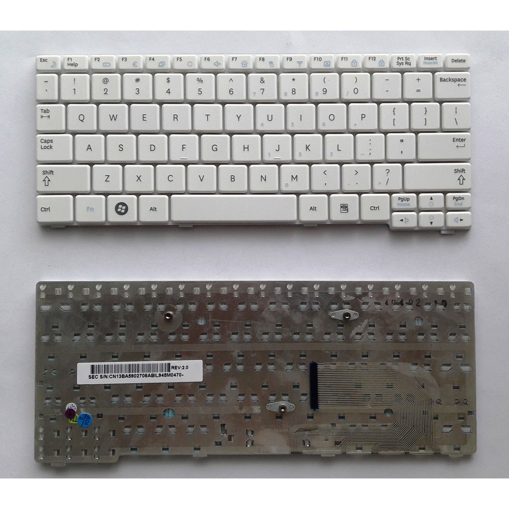 Samsung N148, N150, N143, N100, N145 Laptop Keyboard (สีขาว)