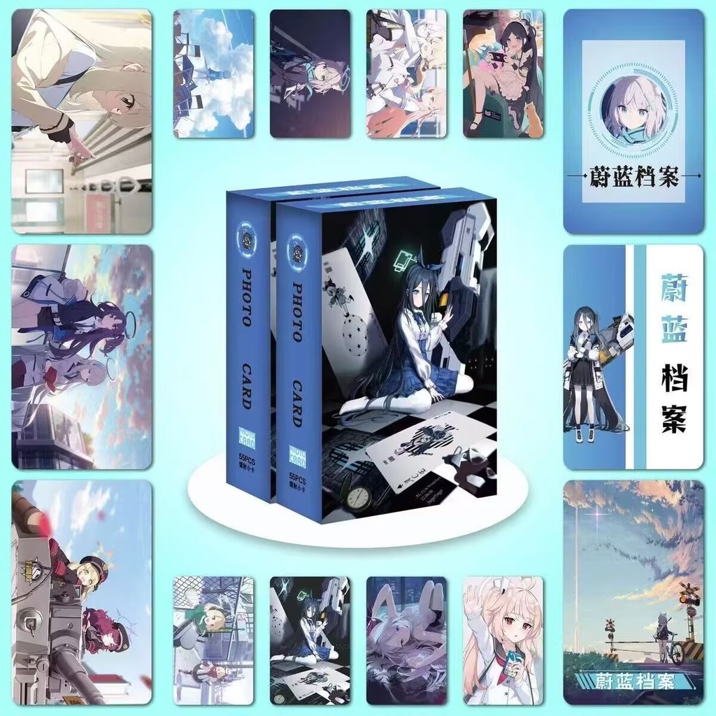50-55pcs Manhwa เกม Identity V Blue Archive เลเซอร์ Holographic Lomo การ์ด Non-zero sum Deviant Photocards Doomsday ในสิบวันสีเทา RAVEN PUNISHING โฮโลแกรมโปสการ์ด