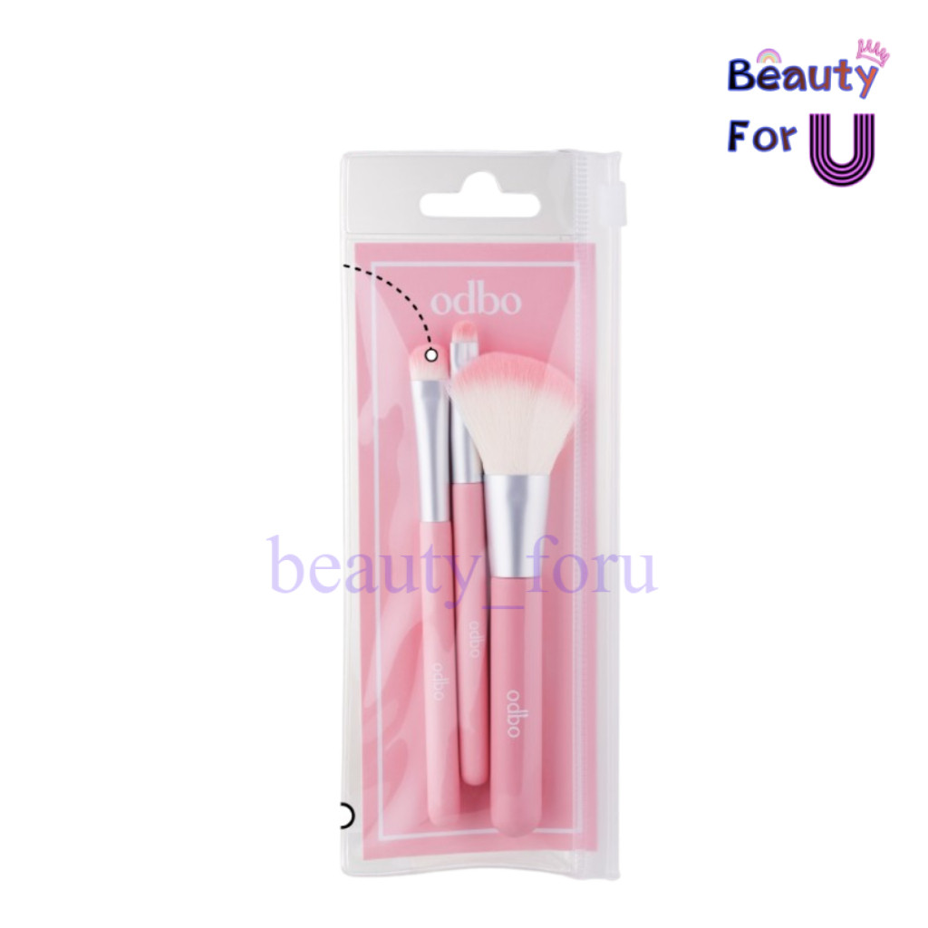 Odbo Travel Kit Brush Set 3PCS โอดีบีโอ เซ็ตแปรงแต่งหน้า ขนาดพกพา (Od8064)