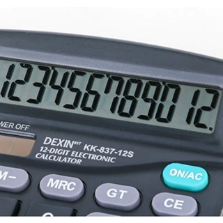 EMP เครื่องคิดลขดิจิตอล 2 ระบบ สีดำ DEXINBST เครื่องคิดเลขดิจิตอล 12 หลัก KK-837-12S