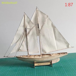 [WillBeRedT] 1:87 Ben Jamin W. โมเดลเรือใบ แบบไม้ สไตล์คลาสสิก DIY สําหรับตกแต่งเรือใบ