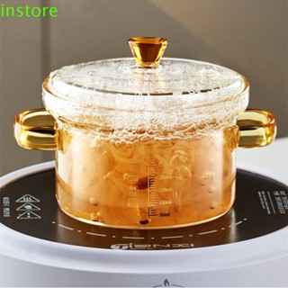 Instore หม้อซุป หม้อแก้วใส ขนาดเล็ก กันระเบิด สําหรับใส่ซอส ผัก