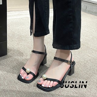 JUSLIN  รองเท้าส้นสูง รองเท้าแตะ รองเท้าส้นสูงผู้หญิง 2023 ใหม่  รุ่นใหม่ Unique fashion ทันสมัย B94G0LF 37Z230910