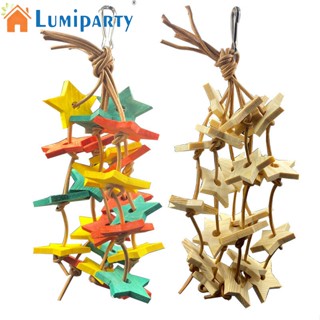 Lumiparty ของเล่นไม้ รูปดาวห้าแฉก อุปกรณ์เสริม สําหรับนกแก้ว