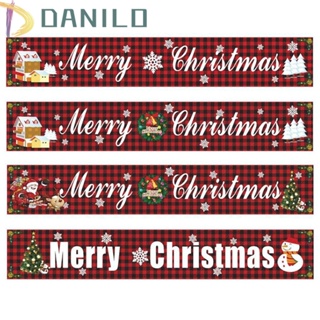 Danilo ธงแบนเนอร์ ลายคริสต์มาส ซานตาคลอส สโนว์แมน ขนาด 296 ซม. สําหรับแขวนตกแต่งปาร์ตี้คริสต์มาส