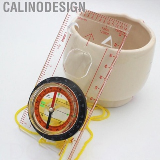 Calinodesign Ruler Plastic Portable Multiple Scales Accurate Orienteering Compass for Outdoor