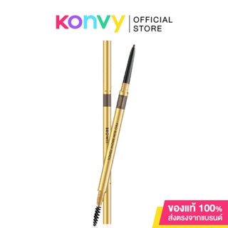 Browit Pro Slim Brow Pencil 0.06g บราวอิท ดินสอเขียนคิ้วเนื้อนุ่ม คิ้วเฉียบ 6 มิติ.