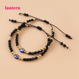 Lantern สร้อยข้อมือ แฮนด์เมด จี้รูปตาปีศาจนําโชค สีฟ้า สําหรับผู้หญิง และผู้ชาย