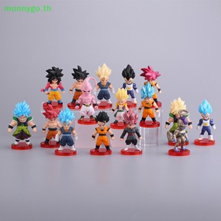 Monnygo ฟิกเกอร์ Dragon Ball Super Son Goku Vegeta Broly Buu ของเล่น ของขวัญ สําหรับเด็ก 16 ชิ้น ต่อชุด
