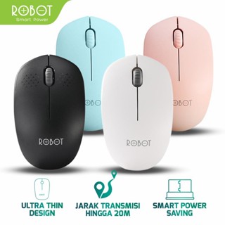 Robot M210 เมาส์ออปติคอลไร้สาย 2.4Ghz 1600DPI