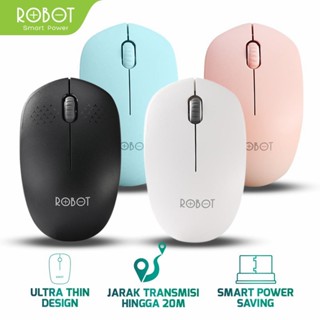 Robot M210 เมาส์ออปติคอลไร้สาย 2.4Ghz 1600DPI